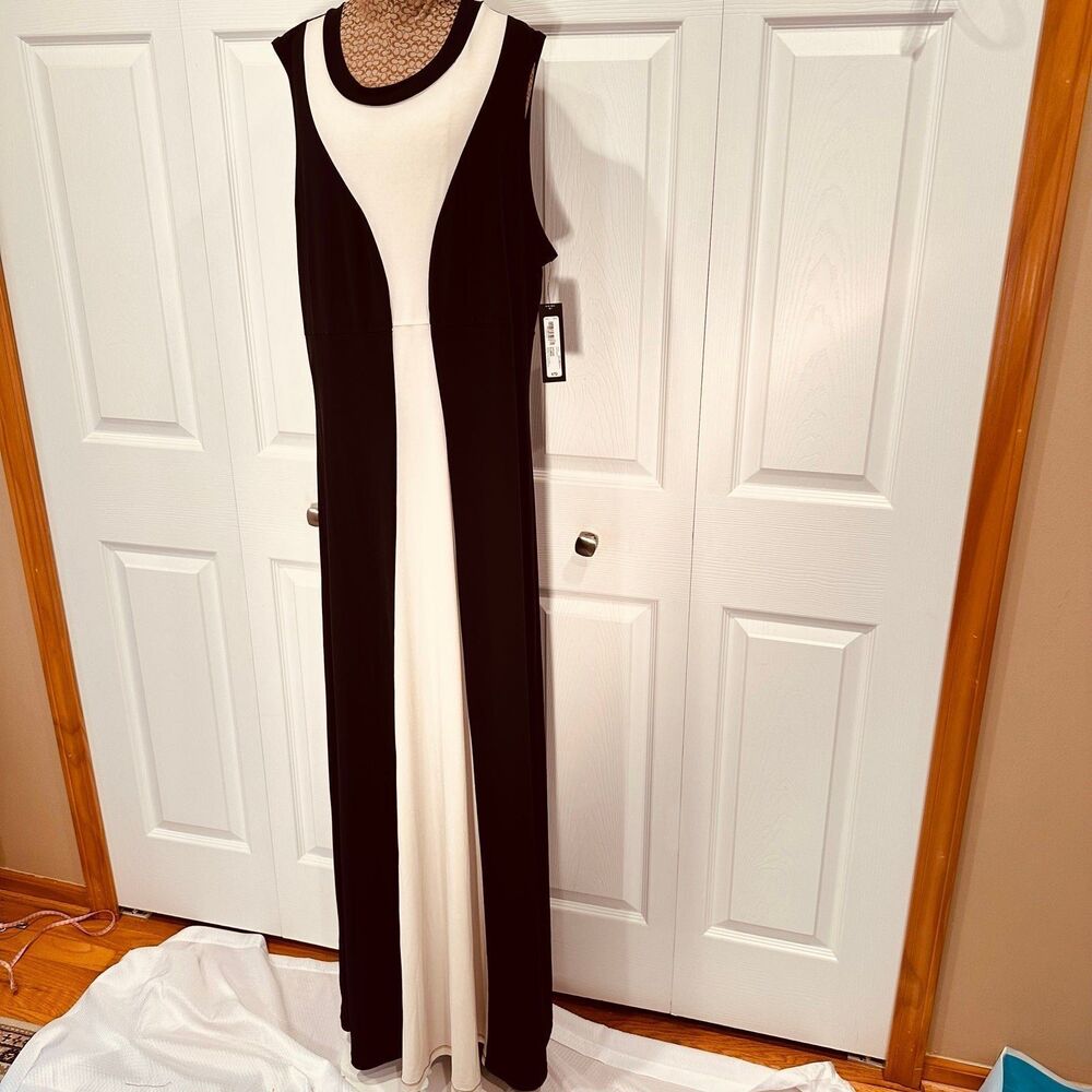 Color Blocked Maxi Dress 1X